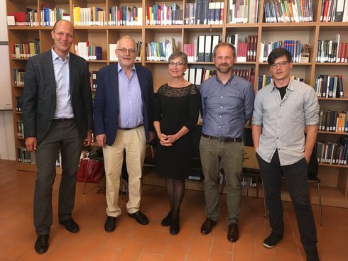 vlnr. Martin Quack, Dr. Rupert Graf Strachwitz (Vorstand, Maecenata Stiftung), Andrea Hitzemann (CHA Programmbeirat, Caritas international), Christian Huber (CHA Programmbeirat, Diakonie Katastrophenhilfe), Philipp Frisch (CHA Programmbeirat, Ärzte ohne Grenzen)