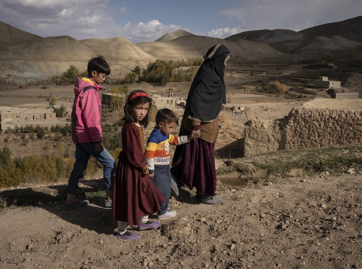 Bargeldempfängerin in Afghanistan