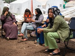 Das Hygienekomitee im Zeltcamp von Kayalik