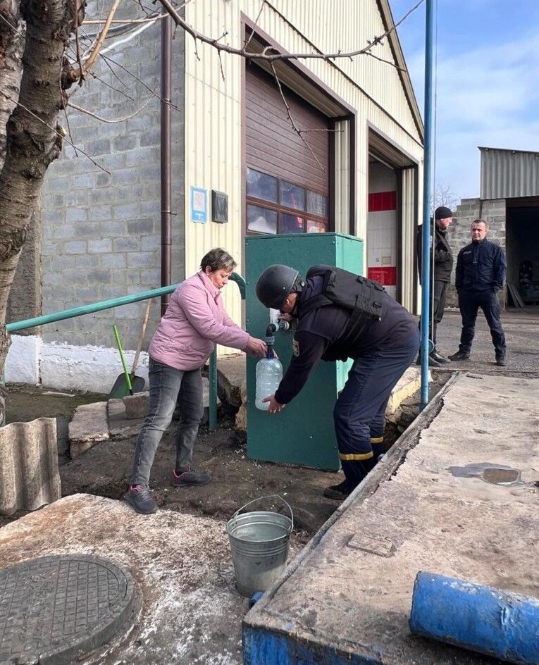 Eine Wasseraufbereitungsanlage in Dobropillia