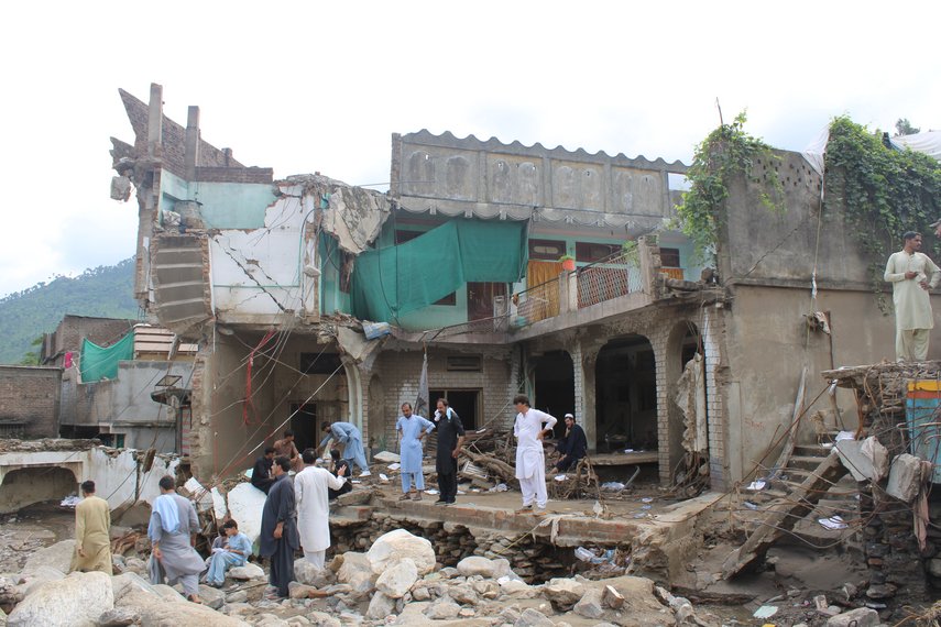 Schäden nach einem Hochwasser in Pakistan