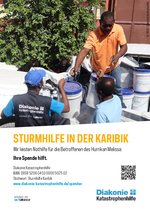 Plakat A4 Hochformat: Sturmhilfe in der Karibik