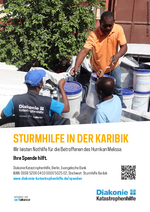 Plakat A4 Hochformat: Sturmhilfe in der Karibik