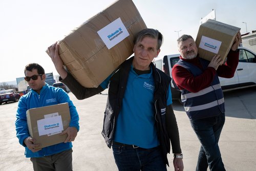 Hilfsgüter für ukrainische Flüchtlinge