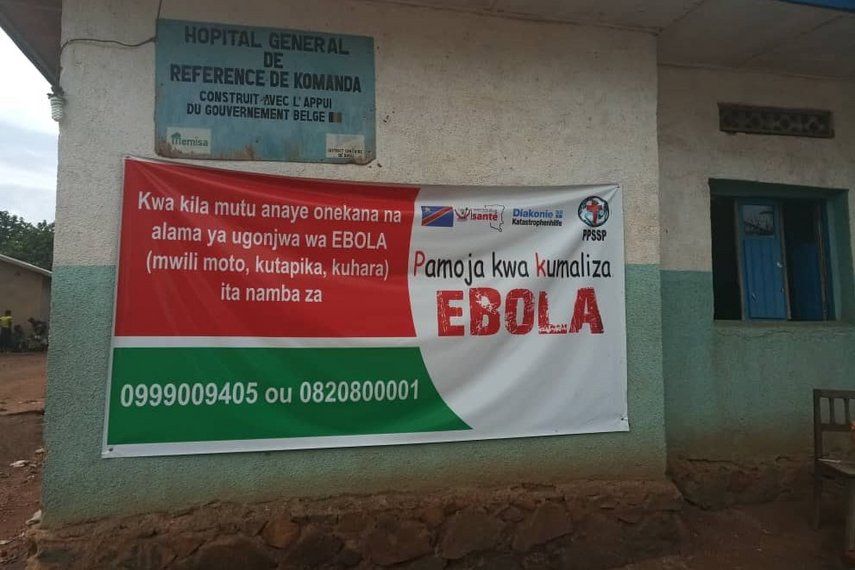Krankenhaus zur Behandlung von Ebola in der Demokratischen Republik Kongo.