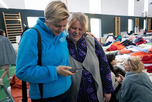 Besuch bei ukrainischen Flüchtlingen im Grenzgebiet zwischen Rumänien und der Republik Moldau.